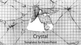  Presentation with broken glass - Cool new slide deck with reinforcement - reinforced broken glass window cutout backdrop and a light gray colored foreground