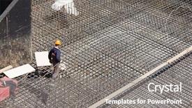  Presentation with reinforcement - Theme enhanced with reinforcement for the concrete foundation background and a gray colored foreground