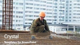  Presentation with reinforcement - Cool new PPT theme with reinforcement metal framework for concrete backdrop and a violet colored foreground