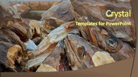  Presentation with pharma engineering drying - Theme consisting of reins - drying flakes with stockfish cod background and a  colored foreground