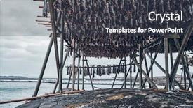  Presentation with pharma engineering drying - Beautiful presentation featuring reins - drying flakes with stockfish cod backdrop and a dark gray colored foreground