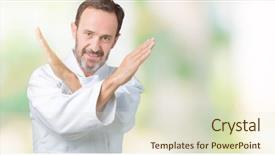  Presentation with kimono - PPT theme enhanced with reject - handsome middle age senior man background and a soft green colored foreground