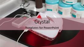  Presentation with facial - Beautiful theme featuring rejuvenation - light rejuvenating mask for facial backdrop and a coral colored foreground