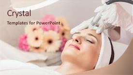  Presentation with treatment - Slides enhanced with rejuvenation in a beauty center background and a lemonade colored foreground