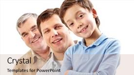  Presentation with members - Slides enhanced with related kids - three male members background and a coral colored foreground