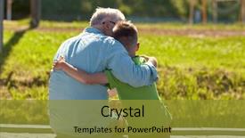  Presentation with generation - Amazing slides having related nature - family generation relations and people backdrop and a gold colored foreground