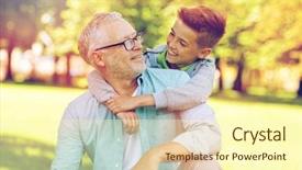  Presentation with generation - PPT theme having related nature - family generation relations and people background and a cream colored foreground