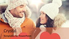  Presentation with valentines day - Slide deck featuring related nature - people season love and valentines background and a coral colored foreground