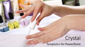  Presentation with spa salon - Beautiful presentation theme featuring related objects in spa salon backdrop and a  colored foreground