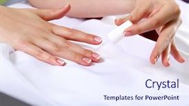  Presentation with spa salon - Cool new slides with related objects in spa salon backdrop and a  colored foreground