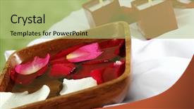  Presentation with spa salon - Slide set featuring related objects in spa salon background and a mint green colored foreground