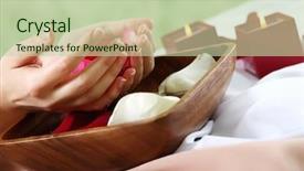  Presentation with spa salon - Cool new theme with related objects in spa salon backdrop and a  colored foreground