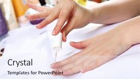  Presentation with spa salon - Amazing PPT theme having related objects in spa salon backdrop and a  colored foreground