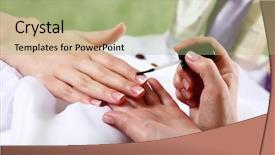  Presentation with spa salon - Colorful theme enhanced with related objects in spa salon backdrop and a mint green colored foreground