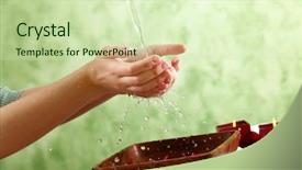  Presentation with spa salon - Cool new presentation theme with related objects in spa salon backdrop and a  colored foreground