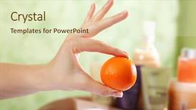  Presentation with spa salon - PPT theme enhanced with related objects in spa salon background and a  colored foreground