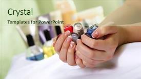  Presentation with spa salon - Audience pleasing slide deck consisting of related objects in spa salon backdrop and a  colored foreground