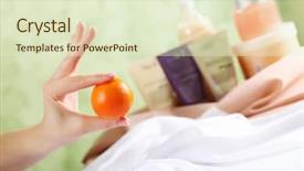  Presentation with spa salon - Presentation theme consisting of ball bauble emoticon green gold background and a  colored foreground.