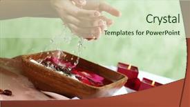  Presentation with spa salon - Slide deck enhanced with related objects in spa salon background and a  colored foreground