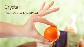  Presentation with spa salon - Amazing presentation design having related objects in spa salon backdrop and a  colored foreground