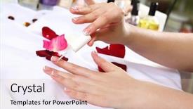  Presentation with spa salon - Amazing presentation having related objects in spa salon backdrop and a  colored foreground