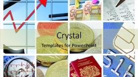  Presentation with finance - Presentation design featuring illustration of organizational process steps background and a white colored foreground