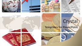  Presentation with finance - PPT theme consisting of related transaction - twelve images relating to business background and a soft green colored foreground