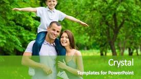  Presentation with father - Beautiful slide set featuring relations and carefree leisure time backdrop and a tawny brown colored foreground