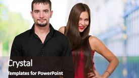  Presentation with luxury fashion outdoors - Slides consisting of relations hip - portrait of happy couple outdoors background and a  colored foreground