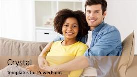  Presentation with international relations - Slide set consisting of relations love and people concept background and a coral colored foreground