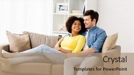  Presentation with international relations - Colorful PPT layouts enhanced with relations love and people concept backdrop and a coral colored foreground