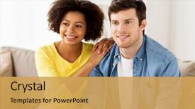  Presentation with international relations - Colorful PPT layouts enhanced with relations love and people concept backdrop and a yellow colored foreground