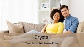  Presentation with international relations - Cool new PPT theme with relations love and people concept backdrop and a coral colored foreground