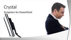  Presentation with relationship - Theme consisting of relationship between a caucasian man background and a white colored foreground