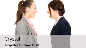  Presentation with angry animals - Amazing slides having relationship breakdown - angry businesswomans screaming at each backdrop and a light gray colored foreground