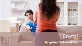  Presentation with wife - PPT layouts with wife unhappy that husband is background and a coral colored foreground