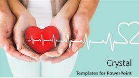  Presentation with heart beat - Beautiful PPT theme featuring relationship chart - digital composite of heart beat backdrop and a  colored foreground