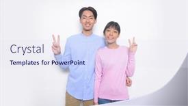  Presentation with relationship - Cool new presentation theme with relationship-concept-loving-couple backdrop and a sky blue colored foreground