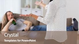  Presentation with people conflict - Amazing slides having relationship difficulties conflict and alcohol backdrop and a coral colored foreground