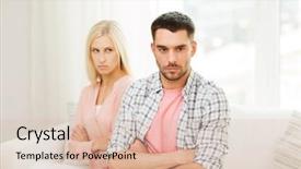  Presentation with people conflict - PPT layouts having relationship difficulties conflict and family background and a  colored foreground