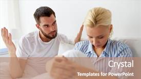  Presentation with people conflict - Presentation with relationship difficulties conflict and family background and a coral colored foreground