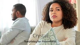  Presentation with people conflict - Colorful slide set enhanced with relationship-difficulties-conflict-and-people backdrop and a mint green colored foreground