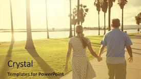  Presentation with building relationships - Colorful slide deck enhanced with relationships and marital bonds early backdrop and a gold colored foreground