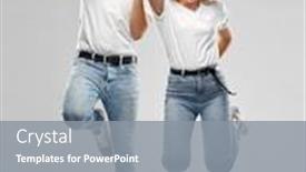  Presentation with relationships - Colorful slide deck enhanced with relationships-and-people-concept-happy backdrop and a gray colored foreground