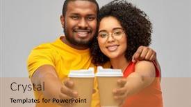  Presentation with relationships - PPT theme consisting of relationships-and-people-concept-happy background and a gold colored foreground