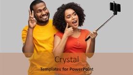  Presentation with broken relationship fixing a concept - Colorful slide deck enhanced with relationships-and-people-concept-happy backdrop and a gold colored foreground