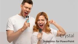  Presentation with relationships - Cool new theme with relationships-and-people-concept-portrait backdrop and a coral colored foreground