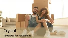  Presentation with cinematography video movie cinema concept - Colorful slide deck enhanced with relationships construction - concept of moving backdrop and a  colored foreground