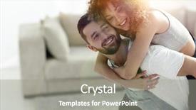  Presentation with happy birthday for husband - Colorful presentation theme enhanced with relationships construction - wife and husband are happy backdrop and a  colored foreground