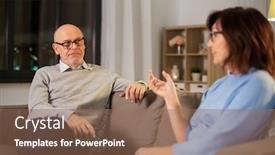  Presentation with relationships - Audience pleasing theme consisting of relationships-difficulties-communication-and-people backdrop and a coral colored foreground